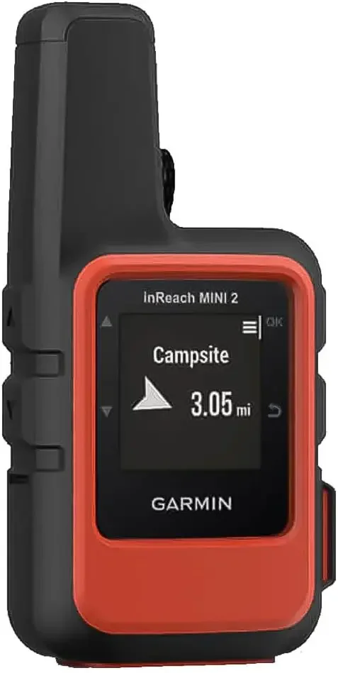 Garmin inReach Mini 2, Lightweight and Compact Satellite Communicator, Hiking Handheld, Orange - 010-02602-00