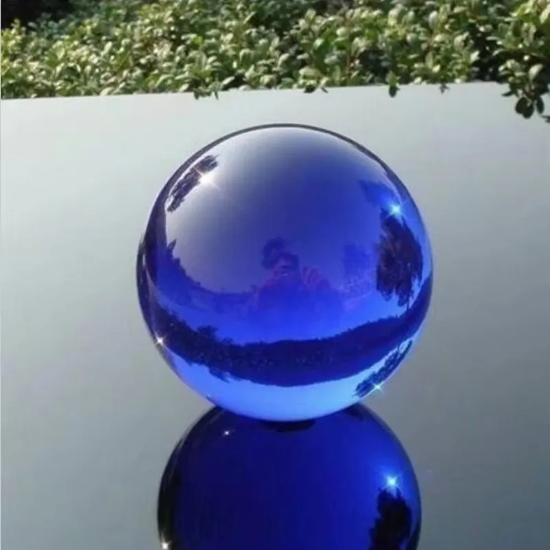 80mm Blue RAINBOW Asian Rare Quartz Crystal Obsidian Ball Natural Feng shui Healing Crystals Balls Sphere gemstone Home Decor