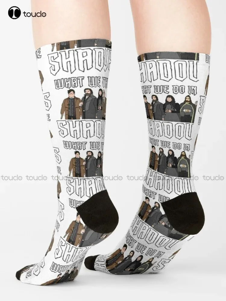 What We Do In The Shadows - Squad Socks Halloween Costume Thin Socks Men 360° Digital Print Creative Funny Socks New Art