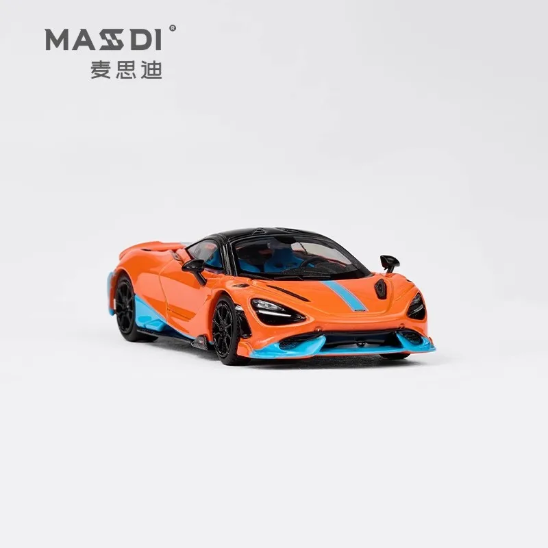 Masdi 1:64 Mclaren 765lt Alloy Micro Die-Casting Model Simulation Sports Car Customized Toys Children Gift Collection Decoration