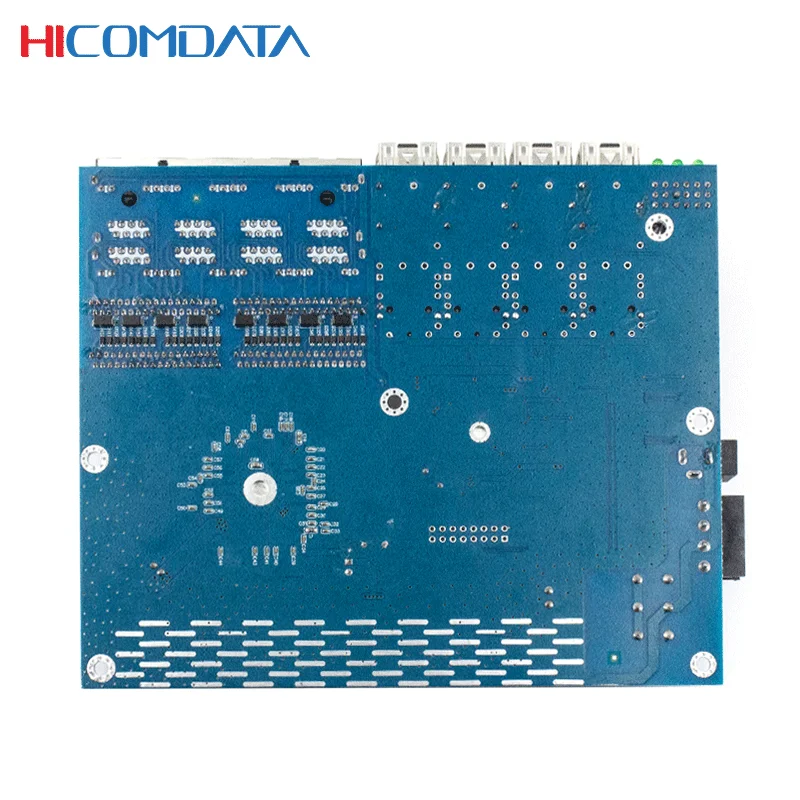 12-портовый промышленный коммутатор PCBA, оптоволоконный порт 4*1000M и 8 портов RJ45 100/1000M