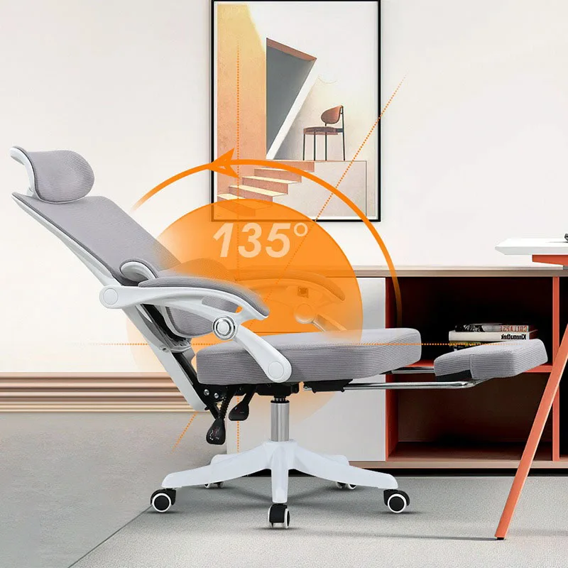 Ergonomic Office Chair with High Resilience Seat Cushion Computer Desk Chair Long Time Sitting Swivel Office Adjustable Height
