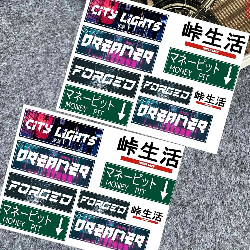 

For Japanese Tokyo JDM Slap Car Stickers Funny Motorcycle Caravan Waterproof Anime Vinyl Car Accessoires
