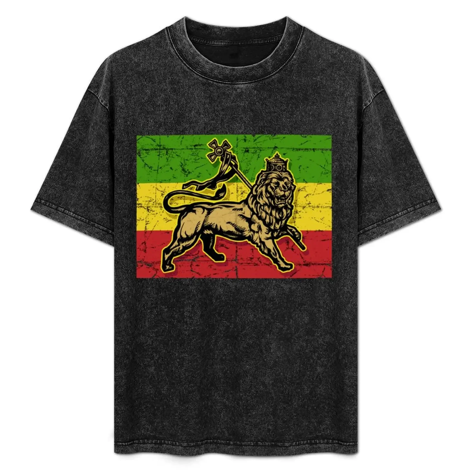 

Vintage Lion of Judah Flag T-Shirt oversizeds Short sleeve tee luxury t-shirt sports fans clothes for men