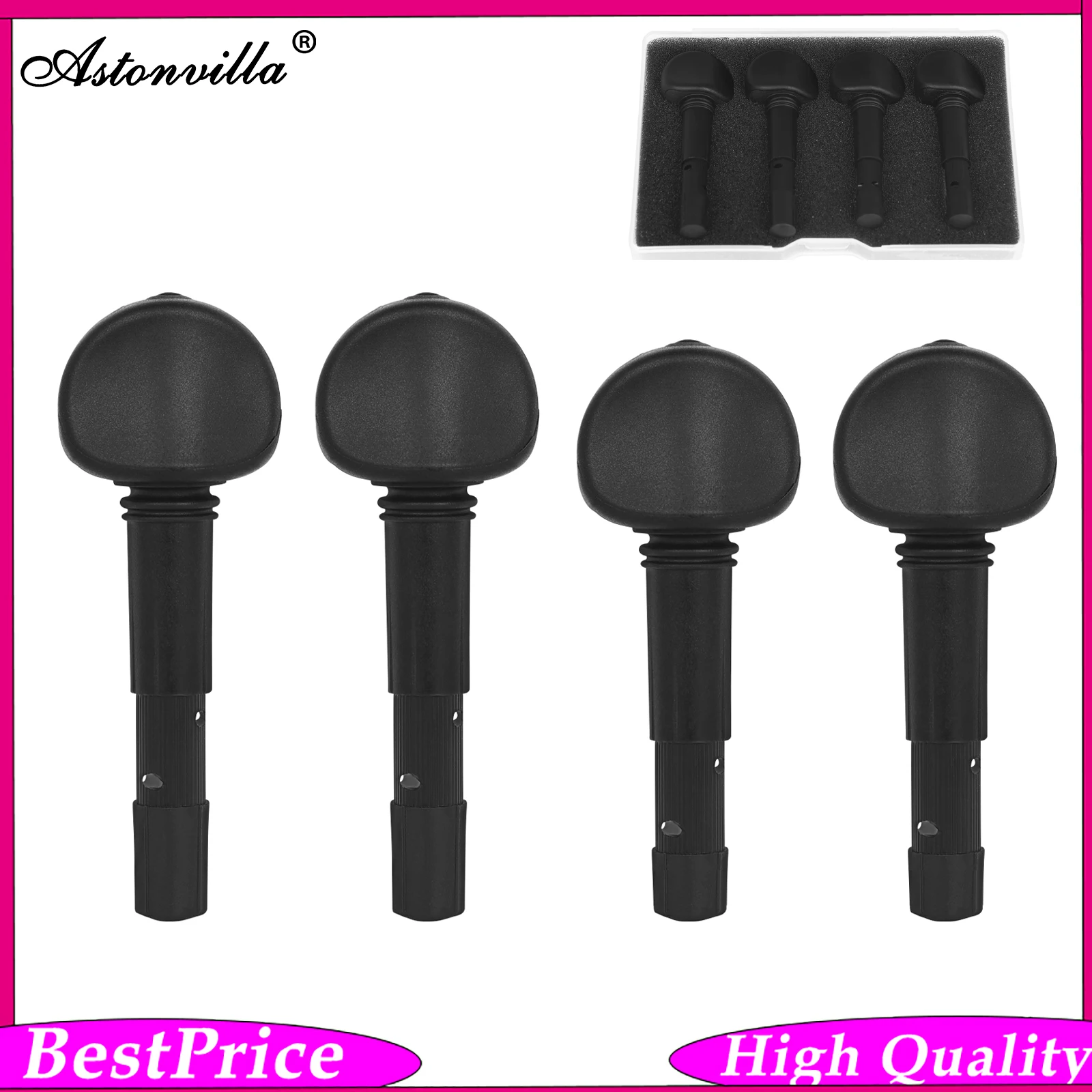 CL-180 Violin Mechanical Tuning Pegs Nylon Shell Rotating Shaft Fine Tuner Replacement Instrument Parts for Violin Accessories