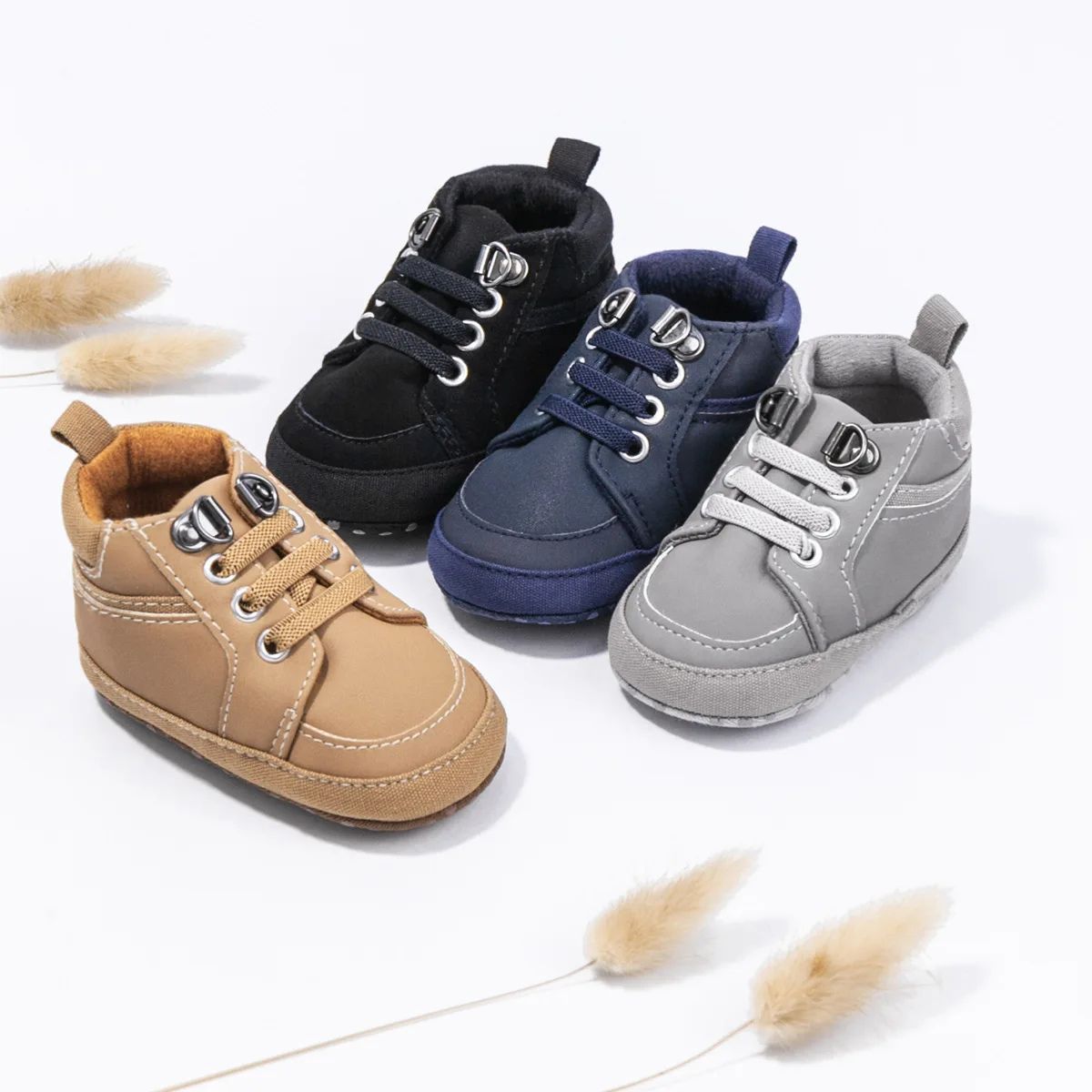 

Baby Shoes Autumn New Boys' Sports Shoes Solid Color Simple Baby Shoes Multi functional Casual Shoes Daily Canvas Shoes