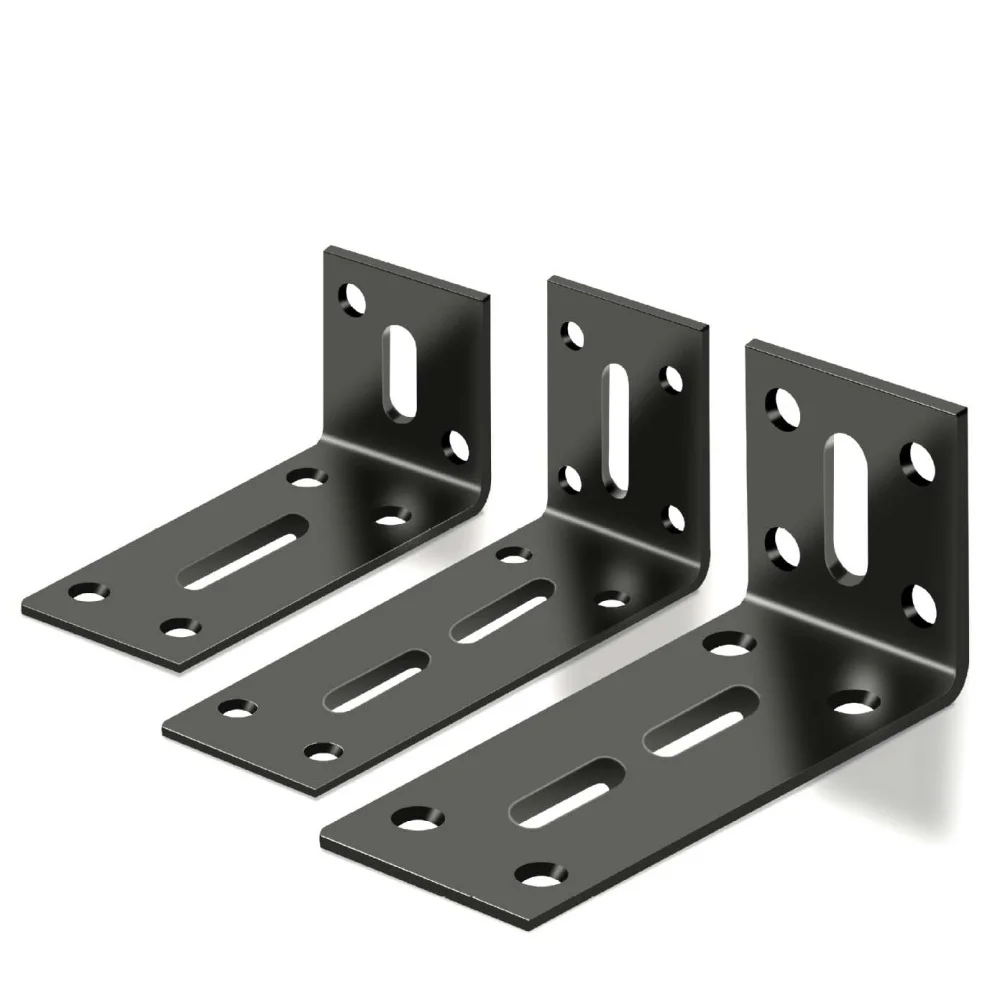2Pcs L Shaped Corner Code 90 Degree Corner Bracket Laminated Furniture Plate Right Angle Bracket Cabinets Cabinet Connectors