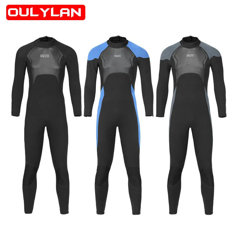 

Oulylan 3mm Men's Wetsuit Neoprene One pices Thermal Outdoor Swimming Snorkeling Surfing Long Sleeve Wetsuit S-4XL