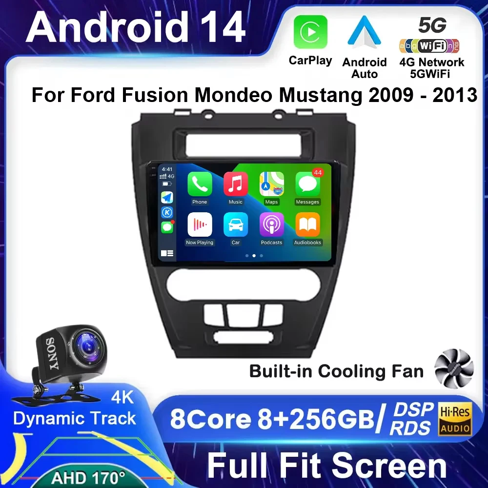 

Android 14, мультимедийный плеер для Ford Fusion, Mondeo, Mustang 2009, 2010, 2012, 2013, автомобильное радио, мультимедийный плеер, стереосистема, головное устройство