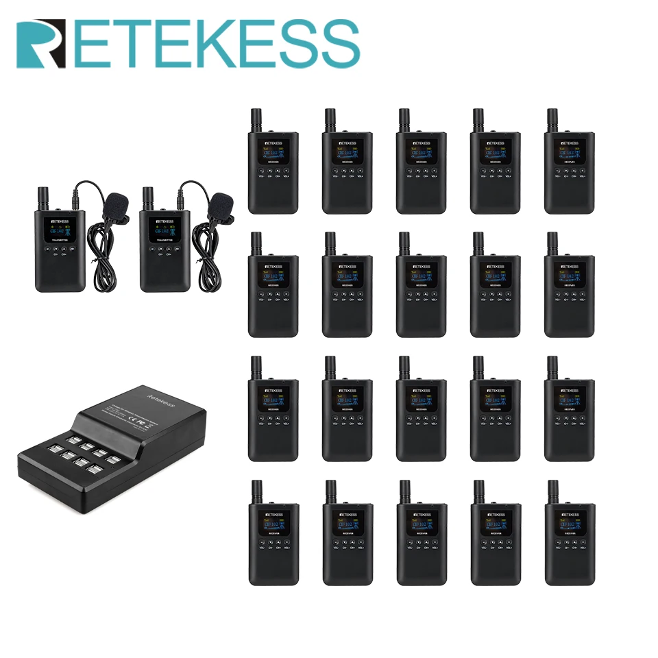 

Retekess TT125 Tour Guide Audio System Wireless Tour Guide System Transmitter Radio Guide for Church Excursion Museum Conference