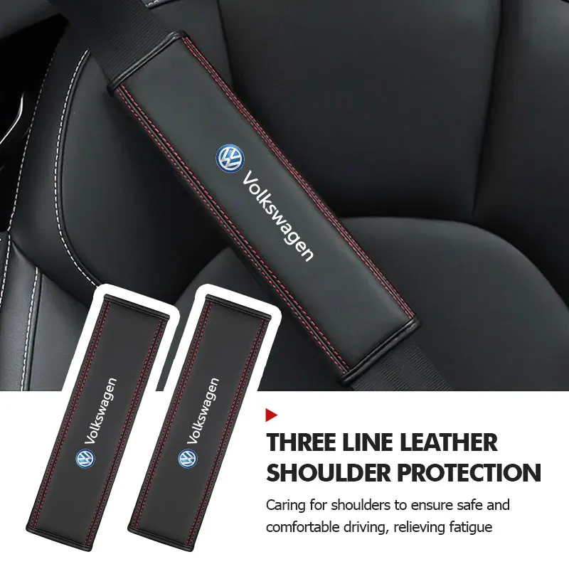 

Cup Holders For Volkswagen Leather Car Seat Belt Protector Pad Shoulder Strap Cover Scirocco Jetta Beetle Golf 4 5 6 Passat Polo