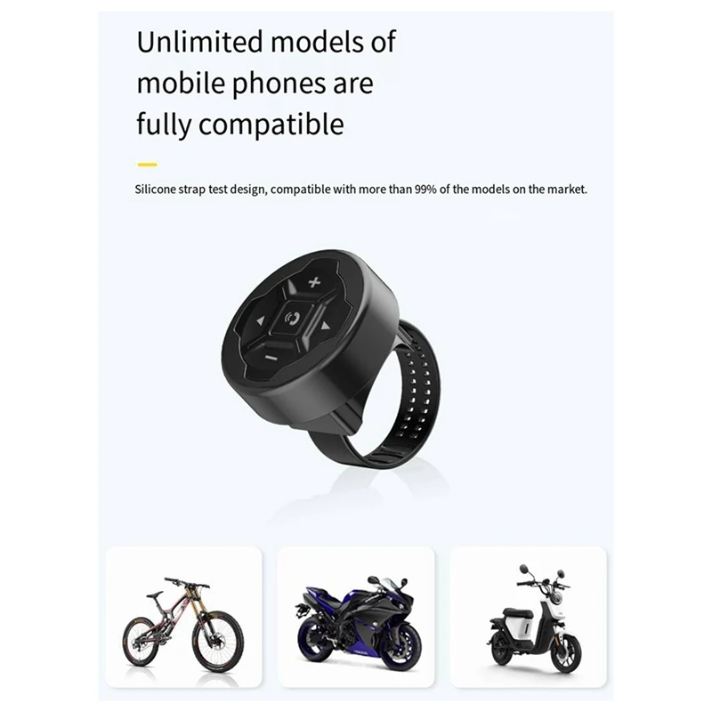 Smart Wireless Remote Control Waterproof Bluetooth 5.3 Universal For Helmet Earphone Motorcycle Bike Handlebar