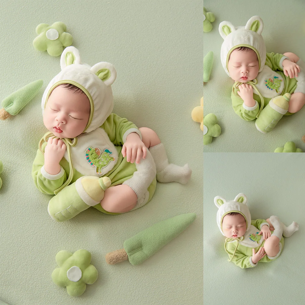 Spring Horse Themed Newborn Photography Props Baby Horse Style Photo Costume Plush Decor Props Pony Doll for Professional Studio