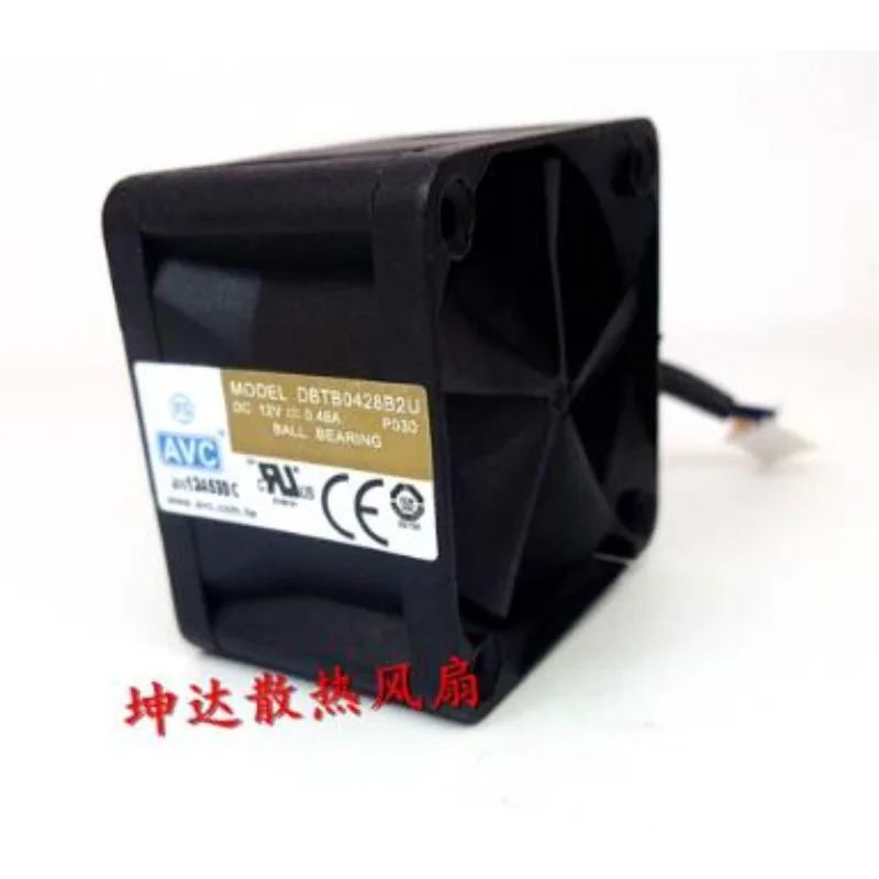 New CPU Fan for AVC DBTB0428B2U 12V 0.48A 4CM 4028 4-wire PWM Temperature Controlled Cooling Fan 40*40*28mm