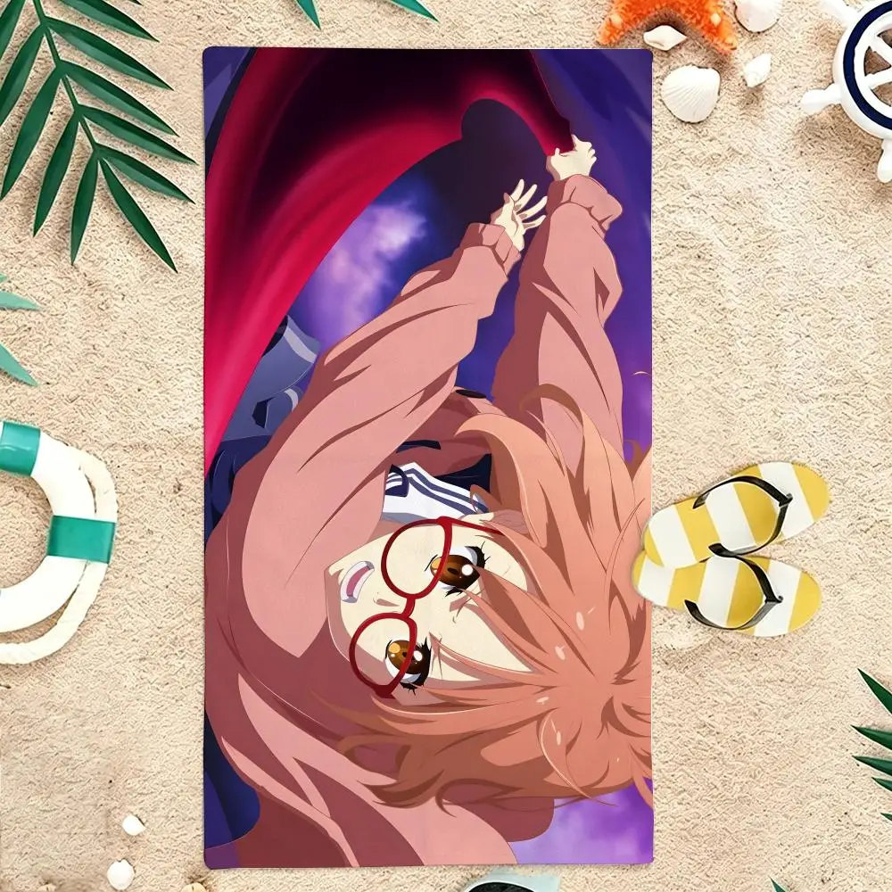 Urban Fantasy Anime B-Beyond the Boundary Towel Microfiber soft Beach Towel for Travel Fitness Sauna Bathing Camping