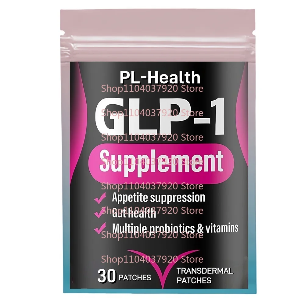 30 parches GLP-1 Parches transdermicos alternativos con probióticos Akkermansia – Salud intestinal, soporte de bienestar digestivo