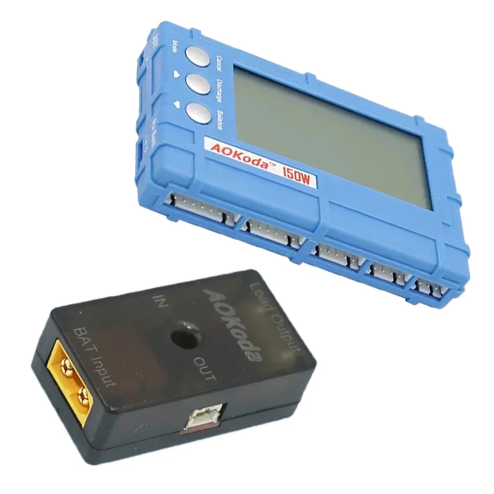 1 pezzo AOKoda 150W 3 in 1 RC 2s-6s Lipo Li-Fe Bilanciatore batteria LCD + Tester misuratore di tensione + Discaricatore