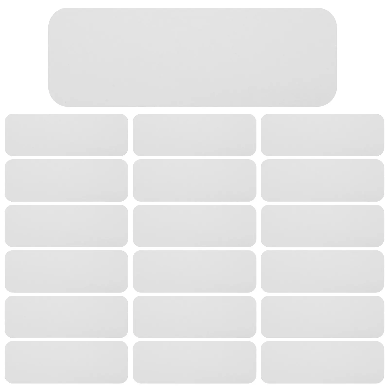 54 Pcs Plain Name Tags Sticker Magnet for Classroom Magnetic Writable Labels White