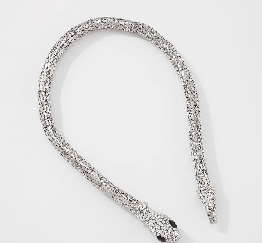 Europe and the United States exaggerated original design personalized snake-shaped diamond necklace