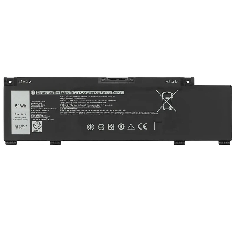 266J9 Laptop Battery for Dell G3 3790 3590 3779 G5 5587 5590 Ins 15PR-1545W 1548BR 1645W 1648BR 1742BR 1742W 1748BR 11.4V 51Wh