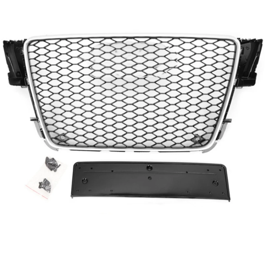 Honeycomb Grill Front Hood Grille Car Front Bumper Grill Center Grille for RS5 Grill for  A5/S5  B8 2008-2011