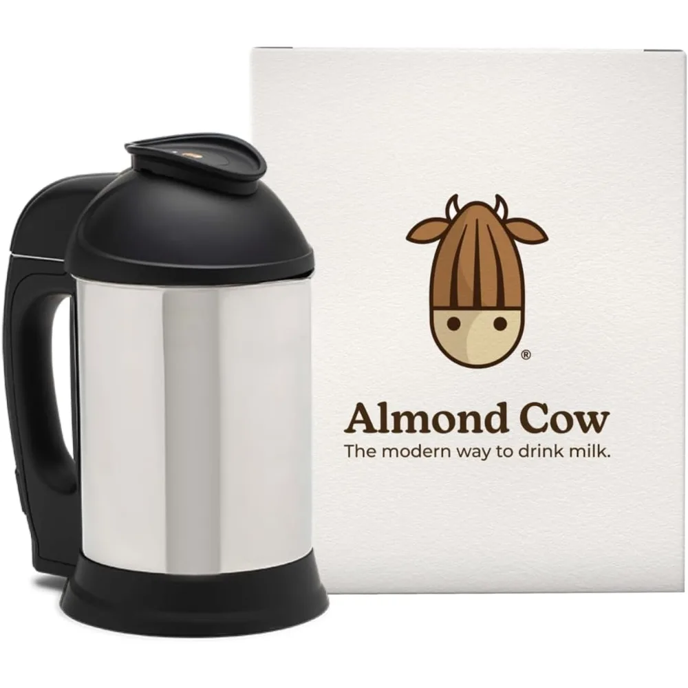 Plant Based Maker for Homemade Almond, Oat, Cashew Nut Milks & More, Stainless Steel Food Machines, 5-6 Cups Per Batch, 120V