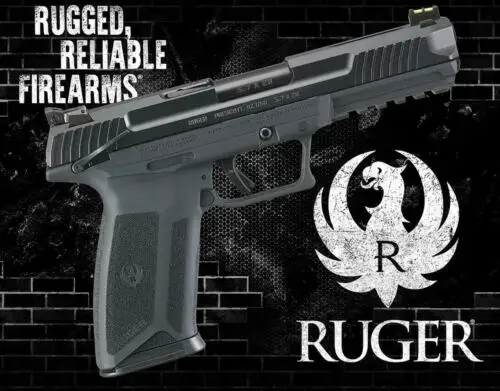 Ruger Firearm Logo 2nd Amendment Reliable Gun Ammo Wall Décor Metal Tin Sign