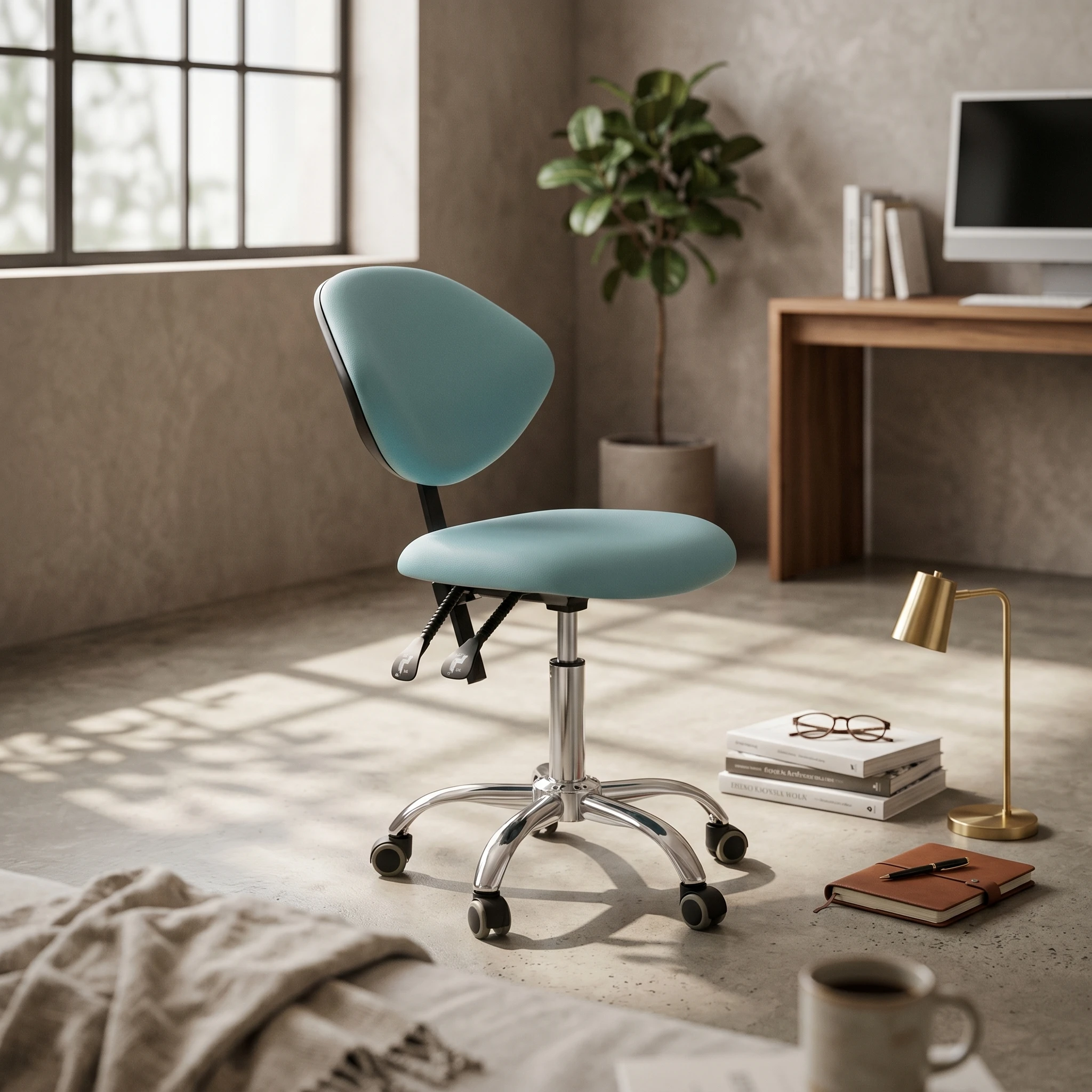 taburete-giratorio-ajustable-tapizado-taburete-rodante-ajustable-para-espacio-de-trabajo-base-estable-con-acabado-cromado