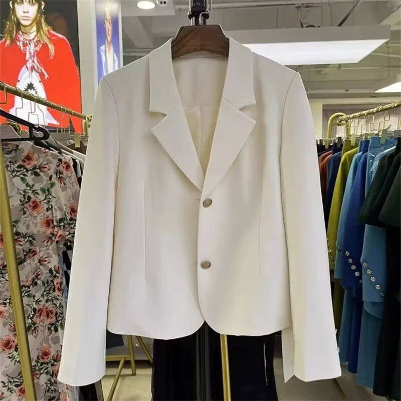 Casual Short Blazers Jackets Women Korean New Office Coats Long Sleeve Formal Elegant Cropped Spring Autumn Ladies Suit Jackets