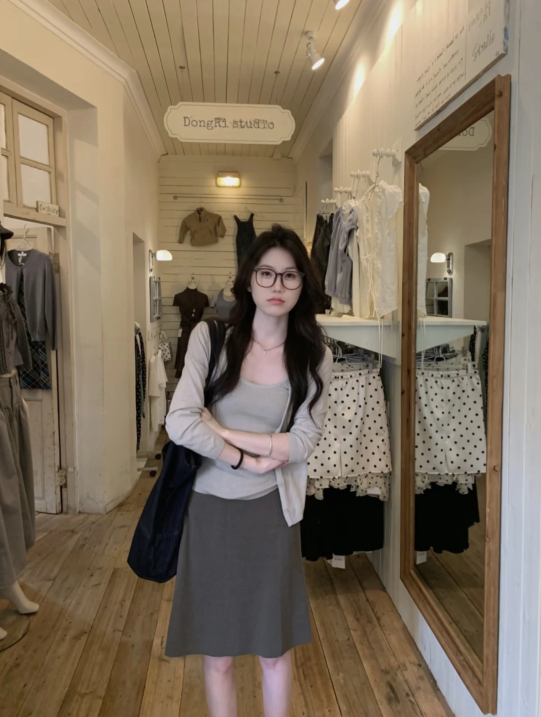 

Kumikumi Summer Fashion Set Women's Long Sleeve Open Cardigan Coat Vest Loose Midi Skirt Three Piece Set High Waist Sun Prote...