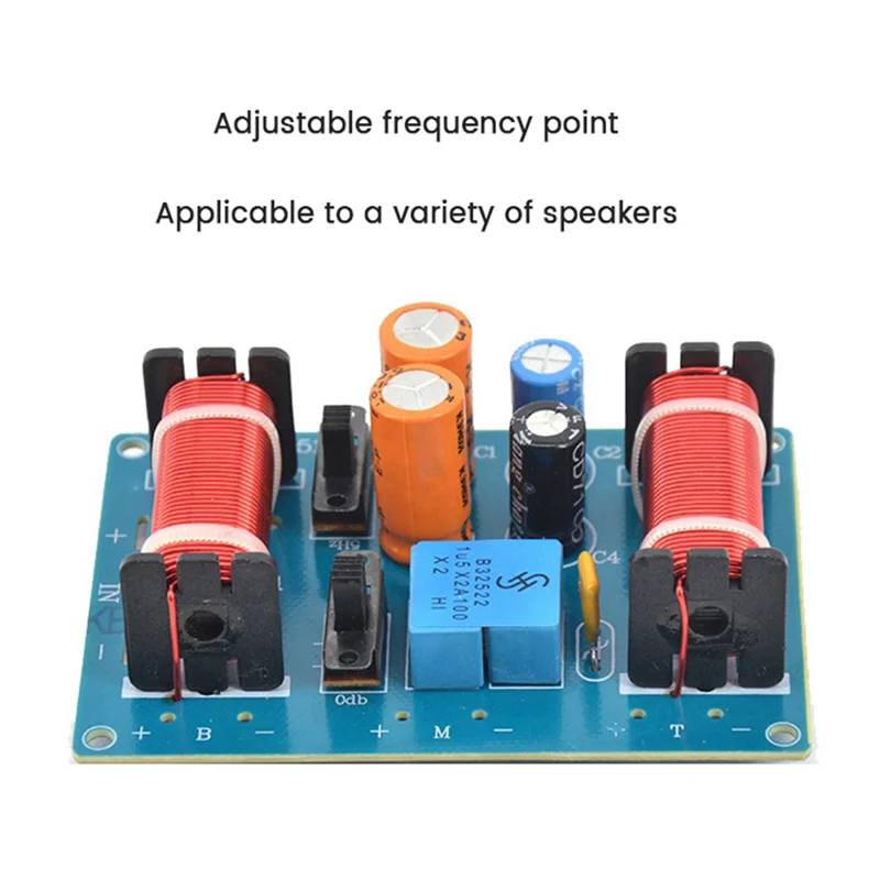 X62A_2Pcs 150W Altavoz de audio de 3 vías Crossover Treble Midrange Divisor de coche