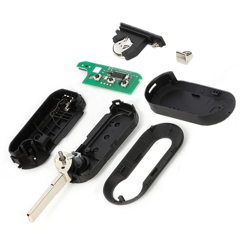 KEYECU  A2C86460000 433MHz 4A Chip Flip Remote Car Key Fob for Fiat Mobi Uno Fiorino E Mais Strada SIP22 Blade