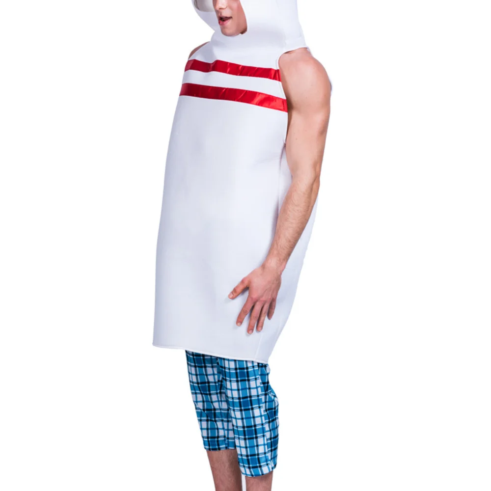 Costume de Cosplay de Pourim d'Halloween pour Adulte, Vêtement de Bowling Blanc, ixde Festival, Vêtements de Scène Amusants