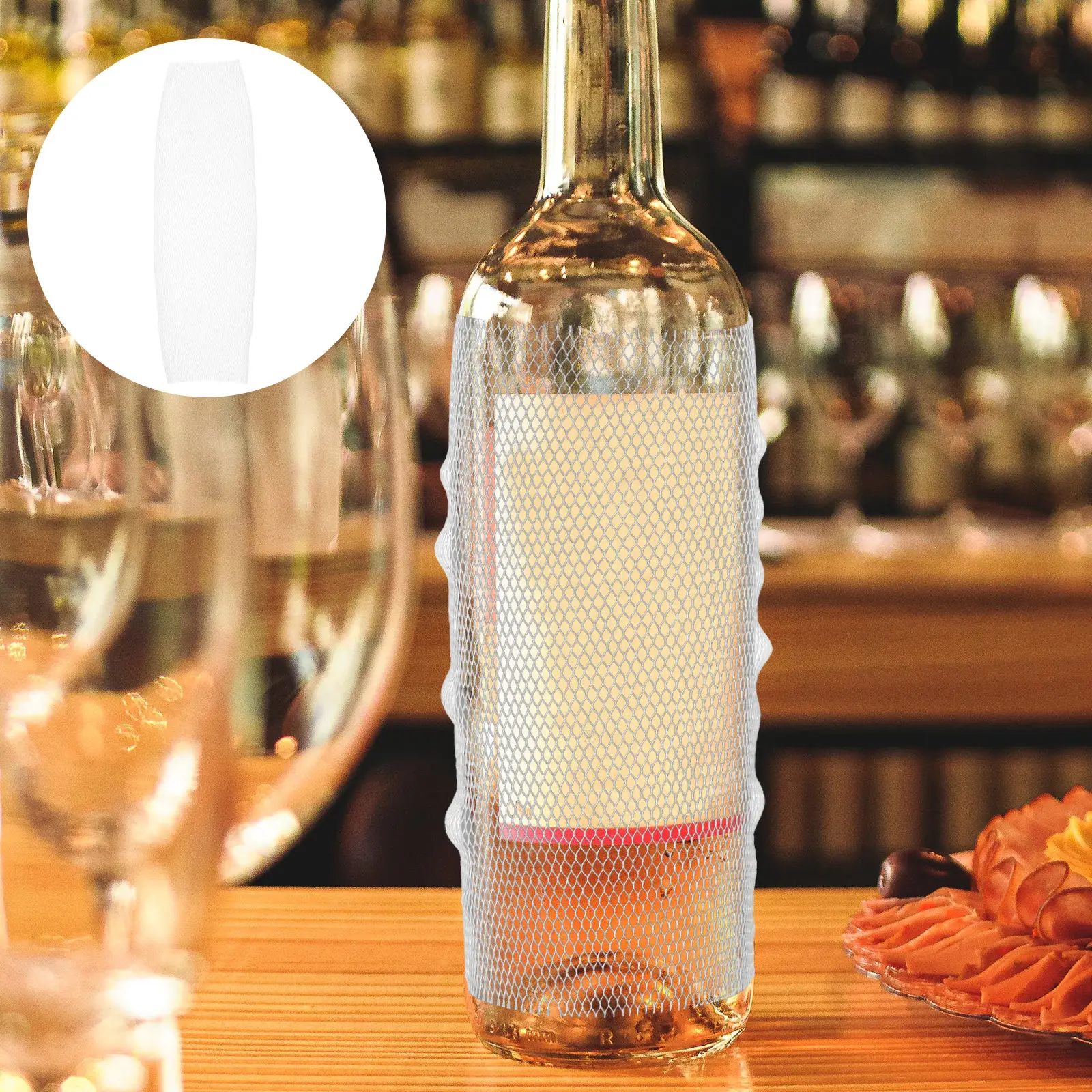 

100 Pcs Bottle Protection Network (18cm) Scratch-proof Cover Humidifier PE White Protective Shock-proof Travel