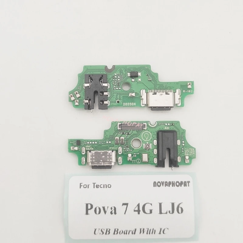 For Tecno Pova 7 4G LJ6 USB Dock Fast Charger Port Jack Flex Cable Charging MIC Microphone Flex Cable Board