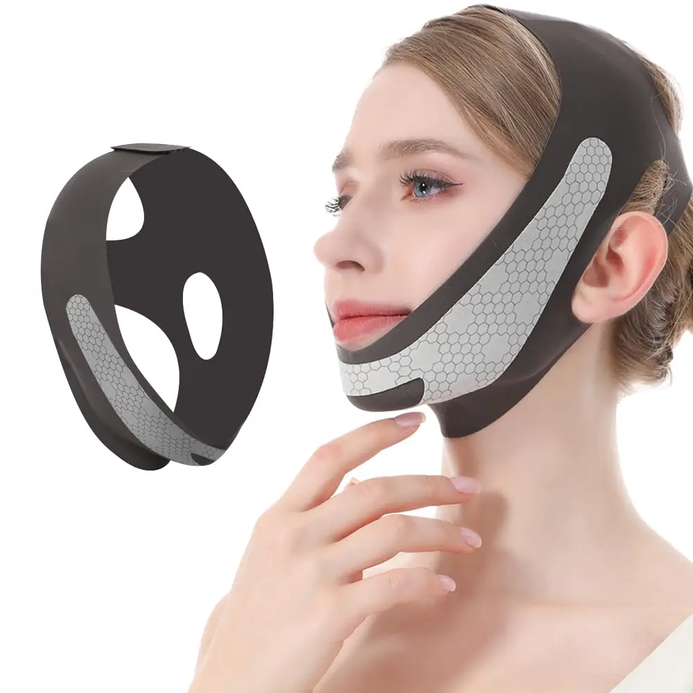 V Line Lifting Mask, Face Lifting Strap for Sleeping, Reusable, Adjustable Chin Strap for Jawline and Double Chin Lifting Straps