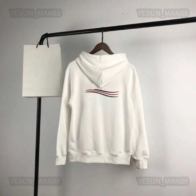 Designer Luxury Balanciagas Classic European Fashion Pure Cotton Back Letter Printing Pullover Hoodie Mens And Womens Balencigas