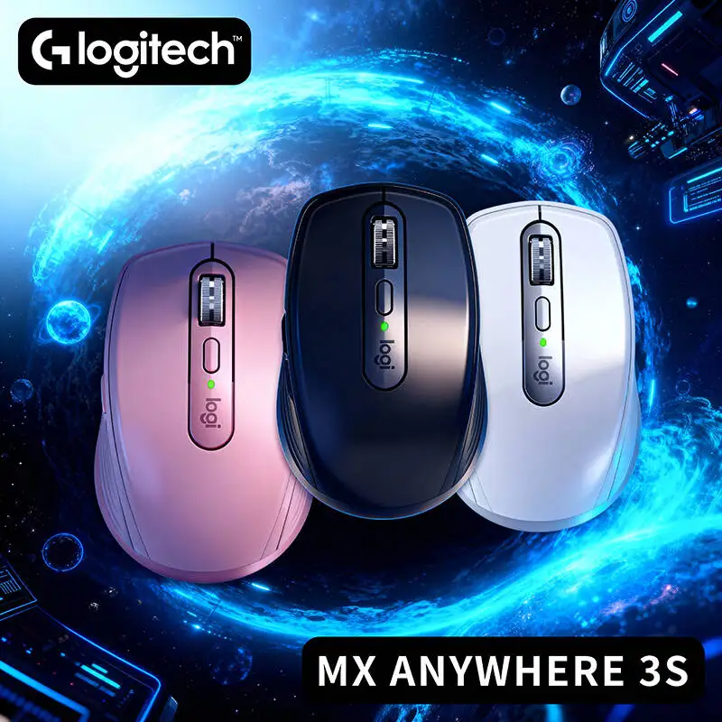 

High-DPI Logitech MX Anywhere 3S Mouse Wireless Bluetooth 8K DPI Silent Click Rechargeable for PC Mac Office Gaming Travel