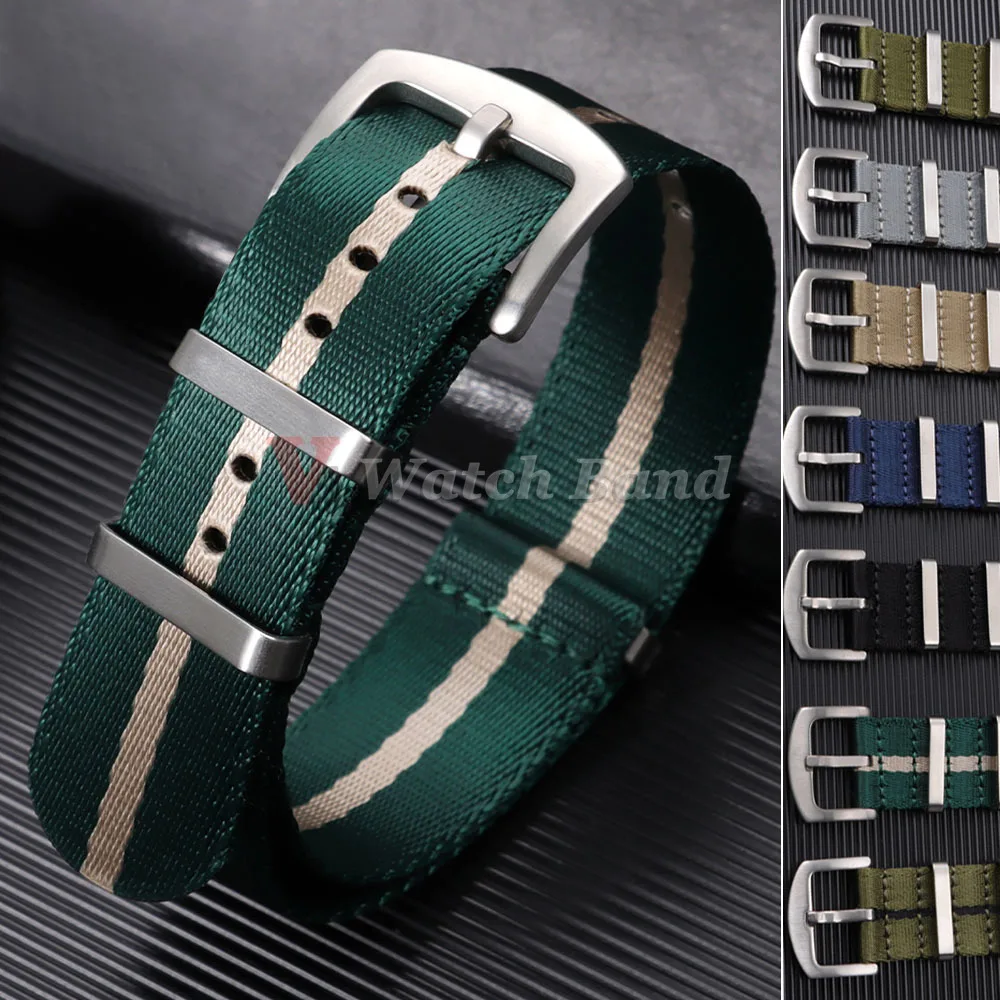 Correa de nailon de alta calidad para reloj Omega, correa de 18mm, 20mm y 22mm para Seiko, correa de reloj informal militar, repuesto de pulsera deportiva militar