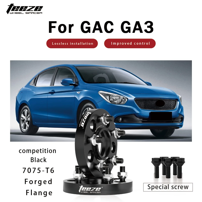 

Teeze 2/4 шт. 5x108 CB 65,1 M12 x 1,25 Ступица Центральная черная кованая прокладка для колеса для GAC GA3 Фланцевая пластина 15/20/25/30/35 мм