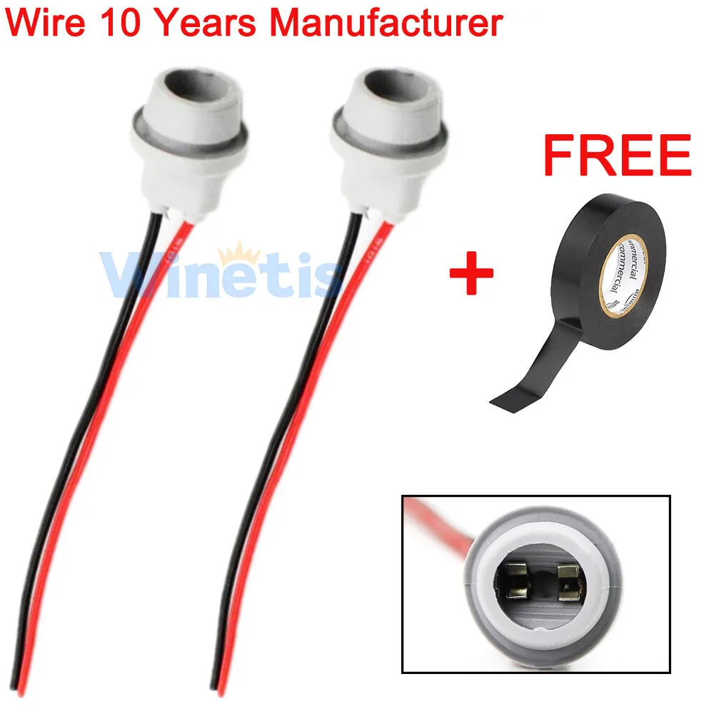 

Universal Pigtail Wire Female Socket 168 Harness Front Side Marker Light Plug G