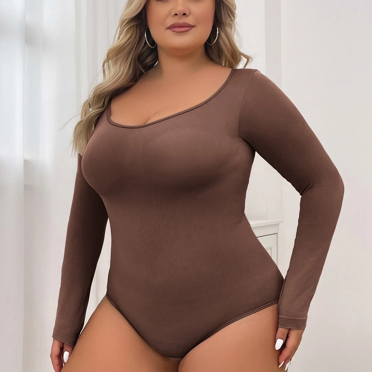 

Body Shaper Seamless Body Shaper Long Sleeve Bodysuit for Women