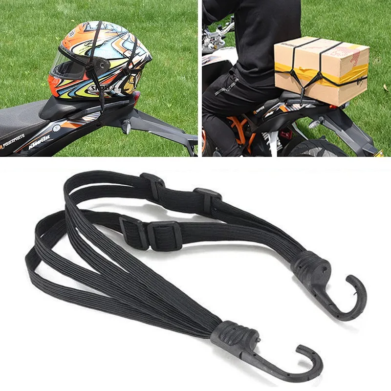

2Pcs 60CM Motorcycle Helmet Straps Motorcycle Accessories Luggage Retractable Elastic Rope Fixed Strap Moto Helmet Luggage Net
