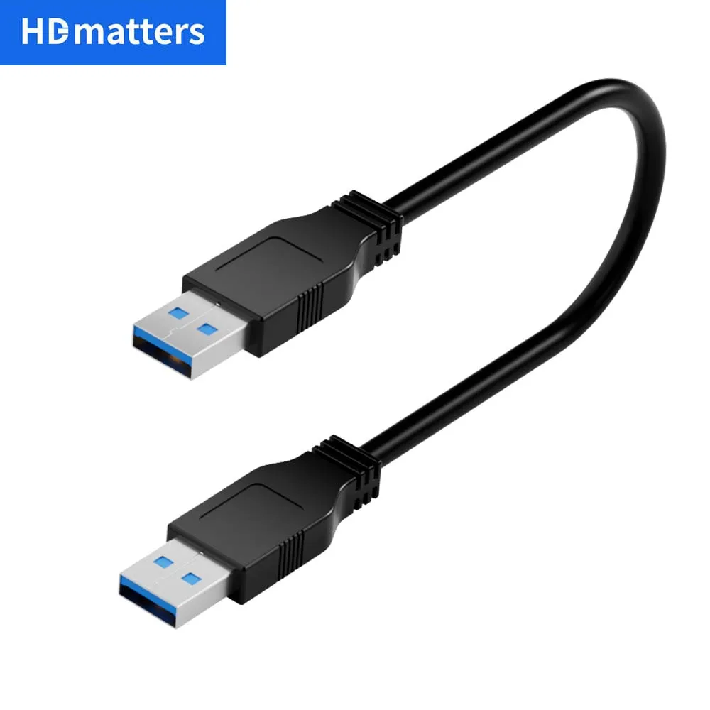 USB 3.0 cable Short USB 3.0 Male to Male cable extension cord USB 3.0 AM to AM cable for cooling fan,Pad, Camera, DVD Player,