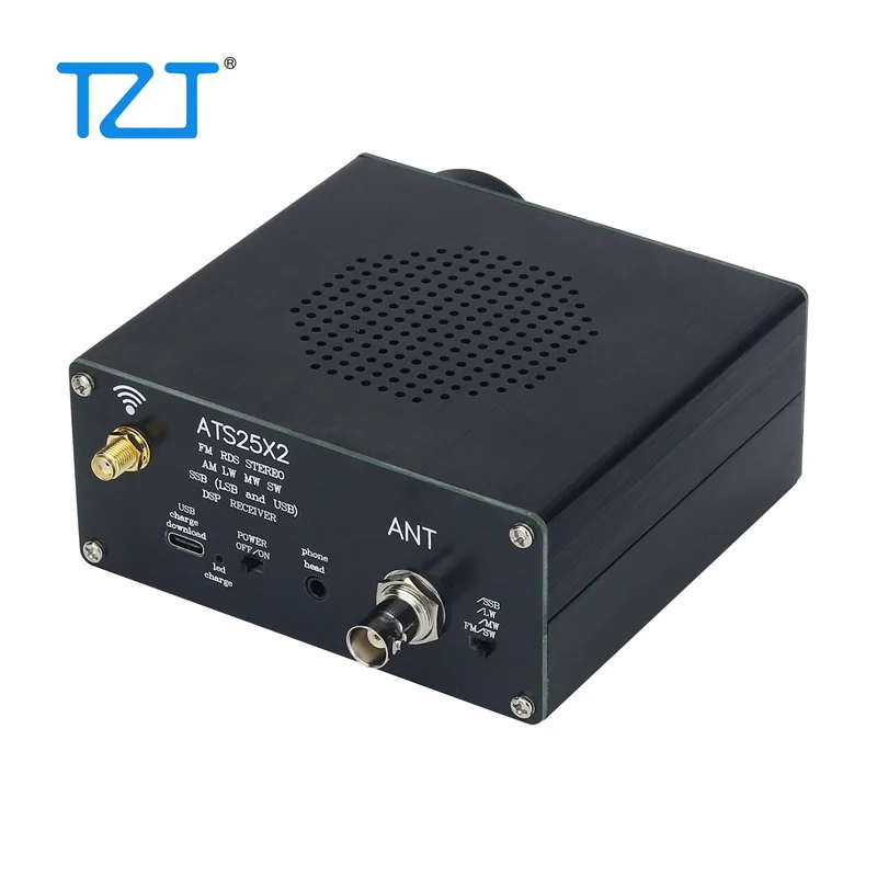 Радиоприемник TZT ATS25X2, FM RDS, AM, LW, MW, SW, SSD, с антенной Wi-Fi, цветной сенсорный экран 2,4 дюйма