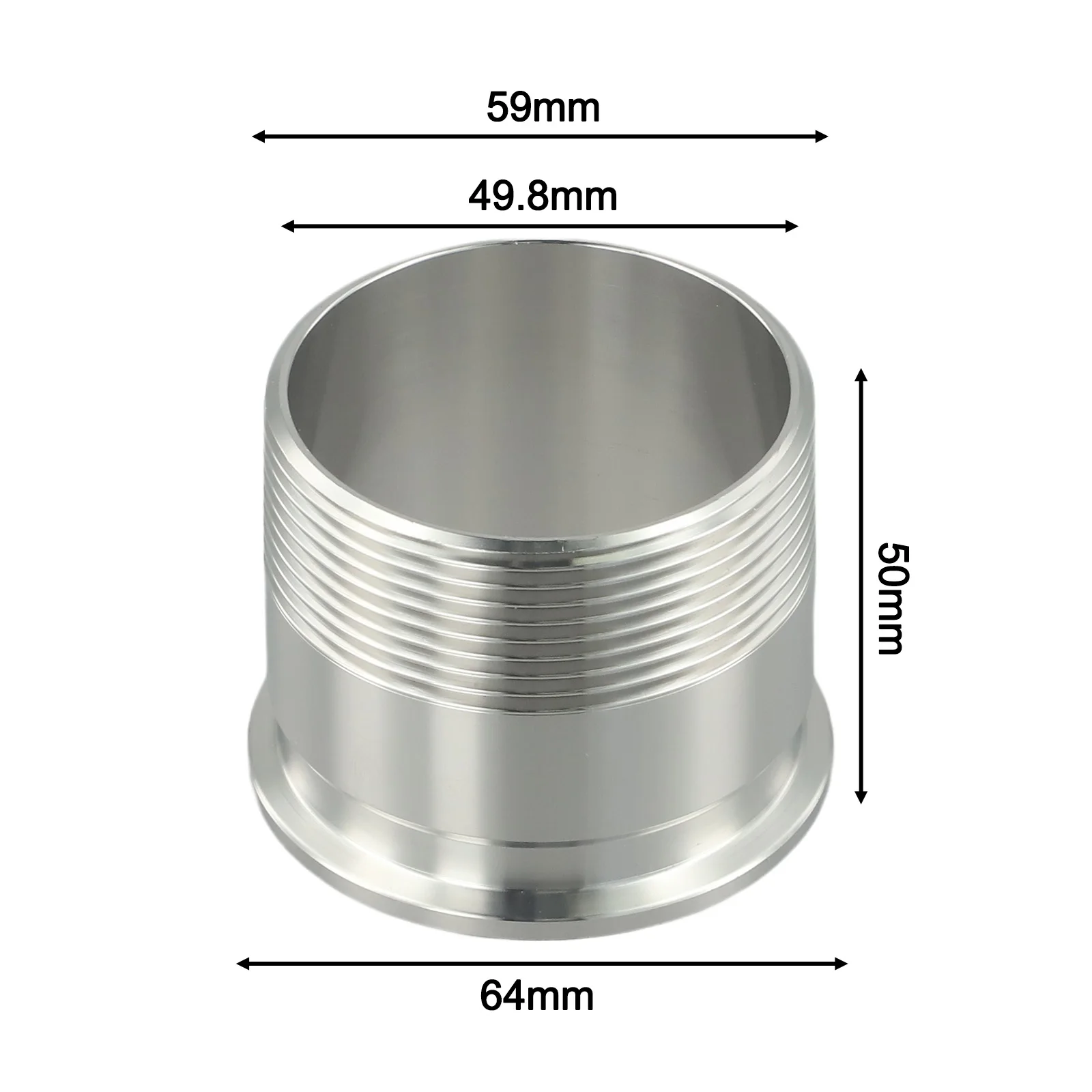 For Heavy-Duty Applications As Shown Tri Clamp Adapter Tapered Threads For Secure Fit Leak-Free Connection NPT Compatibility