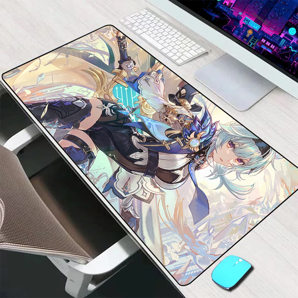 Genshin Impact Eula Mouse Pad Large Gaming Accessories Mouse Mat Keyboard Mat Desk Pad Computer Mousepad Gamer Laptop Mausepad