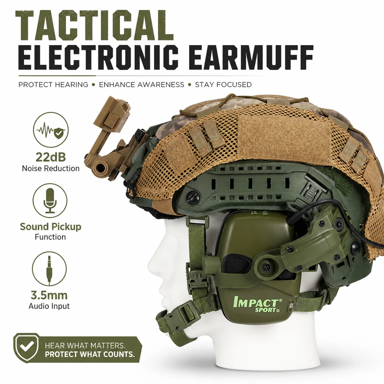 Neue Generation HL Helm-Version Taktischer Elektronischer Schieß-Gehörschutz Anti-Lärm-Kopfhörer NRR23dB