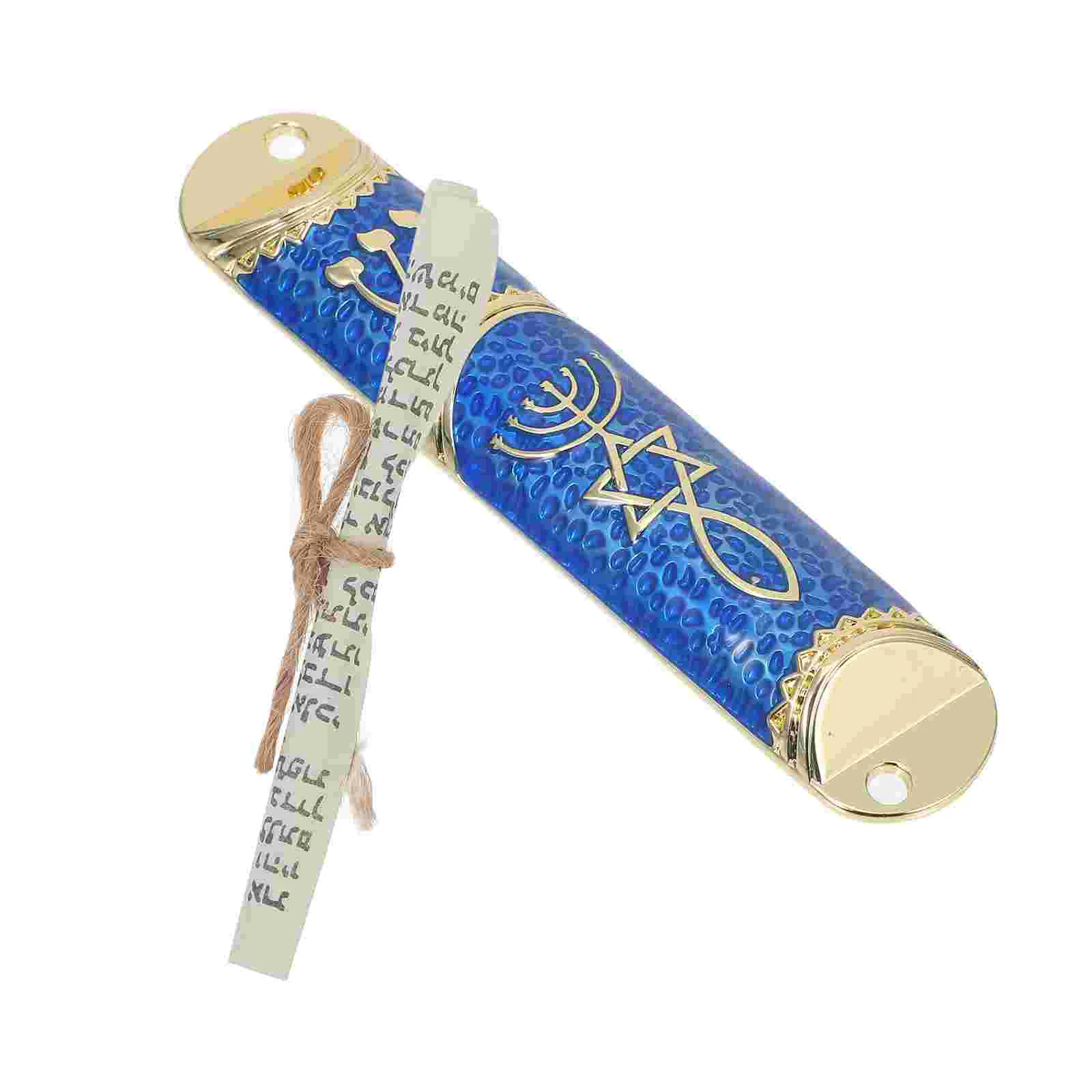 

Goal Post Metal Mezuzah Gift Coat Hanger with Scroll Paper Jewish Religious Door