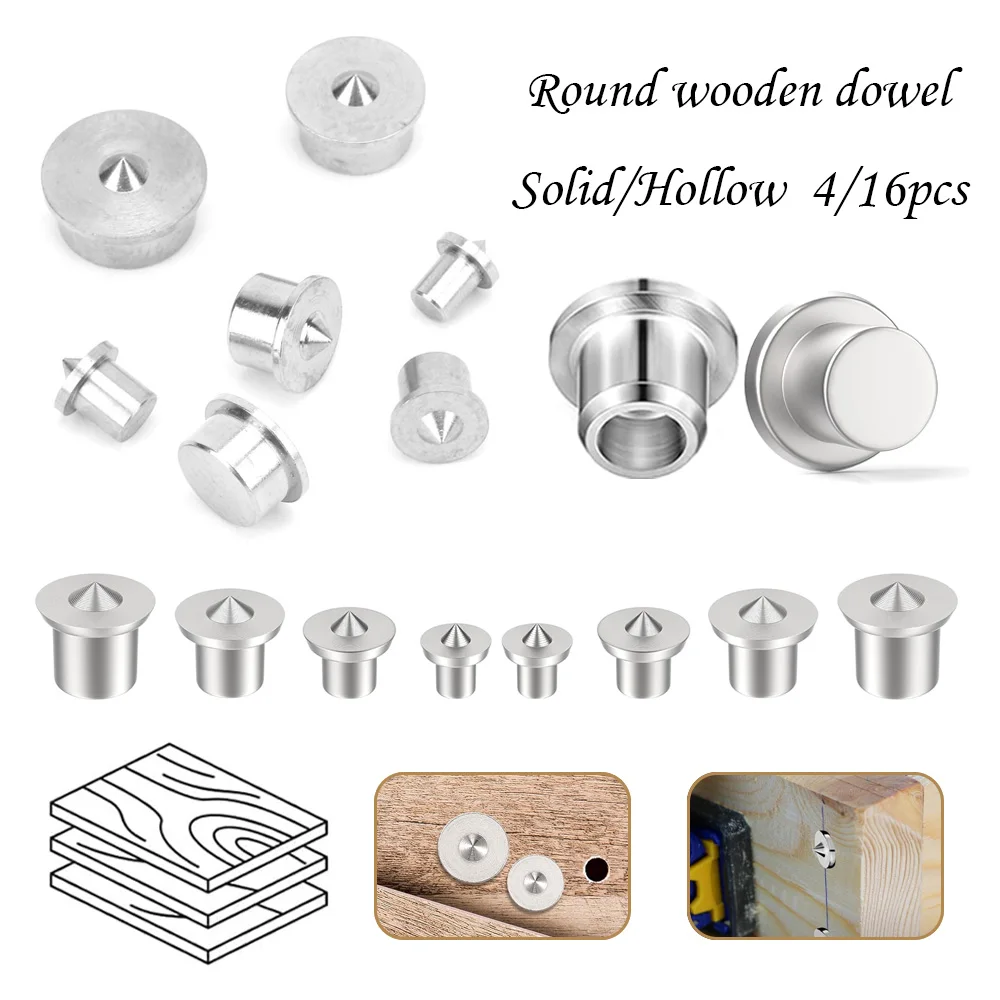 4/16pcs Dowel Drill Centre Points Pin Wood 6mm8mm/10mm/12mm Dowel Tenon Center Set Dowel Centre Point Woodworking Wood Drill Bit